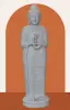  Product image 1 of the product “Standing Buddha made of Riverstone in Dharmachakra position - gesture of wheel of the teaching of Dharma. About 150cm height. ”